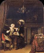 The Gentleman in the shop Frans van Mieris